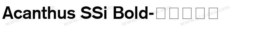 Acanthus SSi Bold字体转换